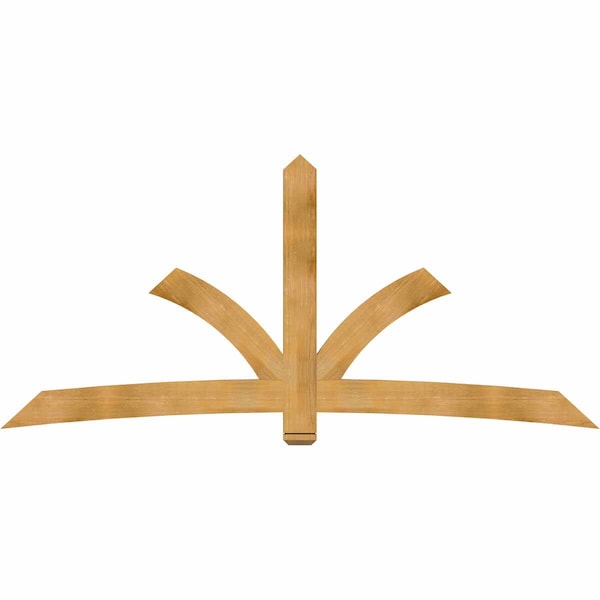 Ekena Millwork Davenport Rough Sawn Timber Gable Bracket, Western Red Cedar, 108"W x 49"H x 2"D x 6"F, 11/12 Pitch GBW108X49X0206DAV00RWR - main